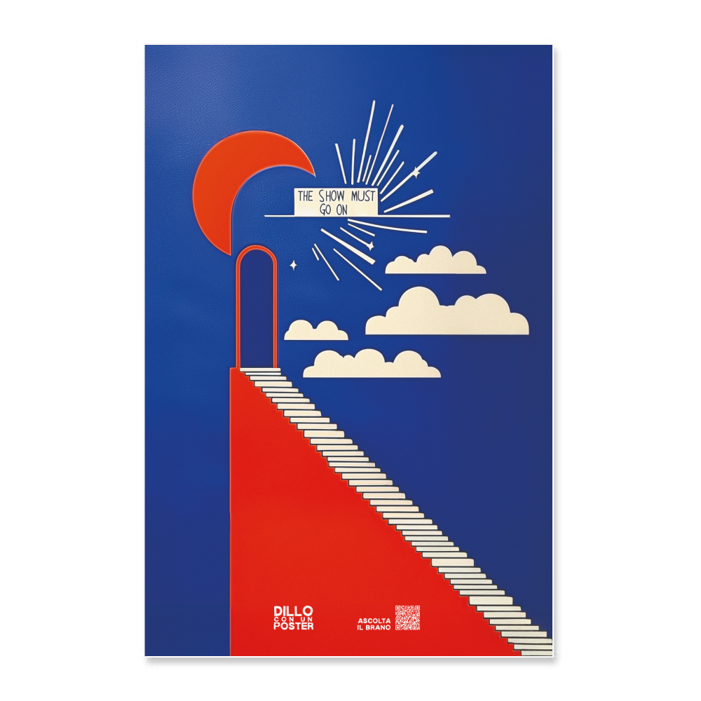 Poster 60x90 The Show Must Go On  Poster Stile Azulejos