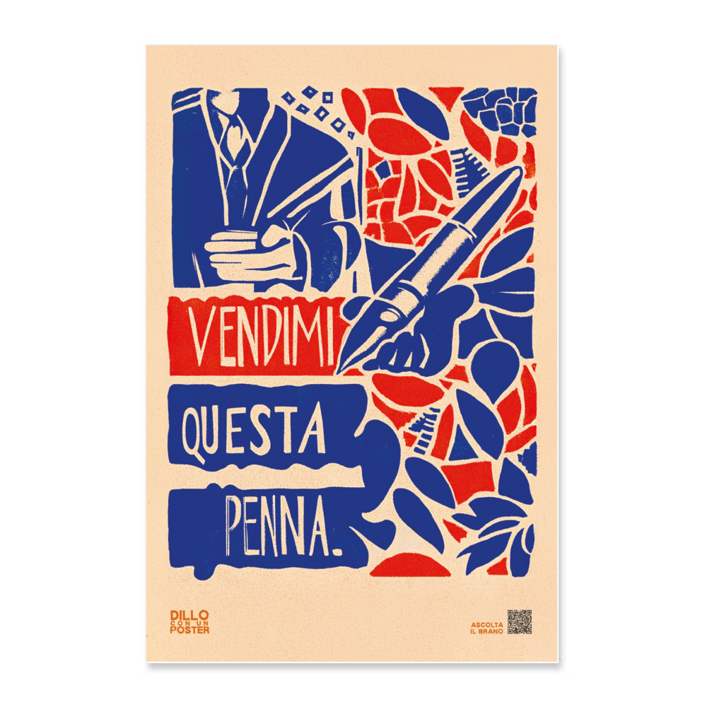 Poster 60x90 Vendimi questa penna  Poster Stile Azulejos