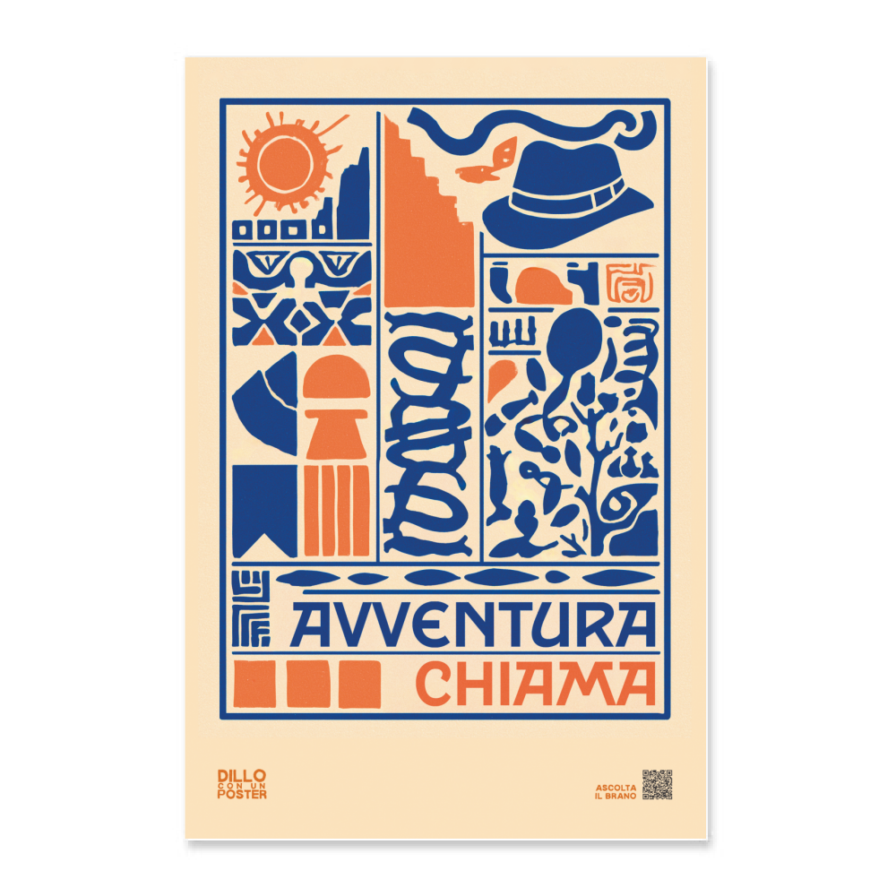 Poster 30x45 avventura chiama  Poster Stile Azulejos