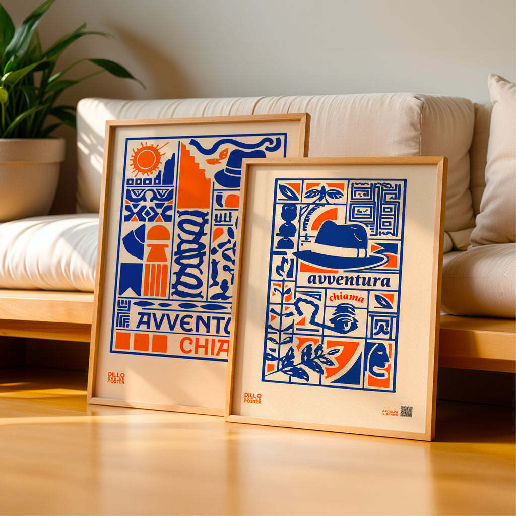 "L’avventura chiama" – Poster Stile Azulejos