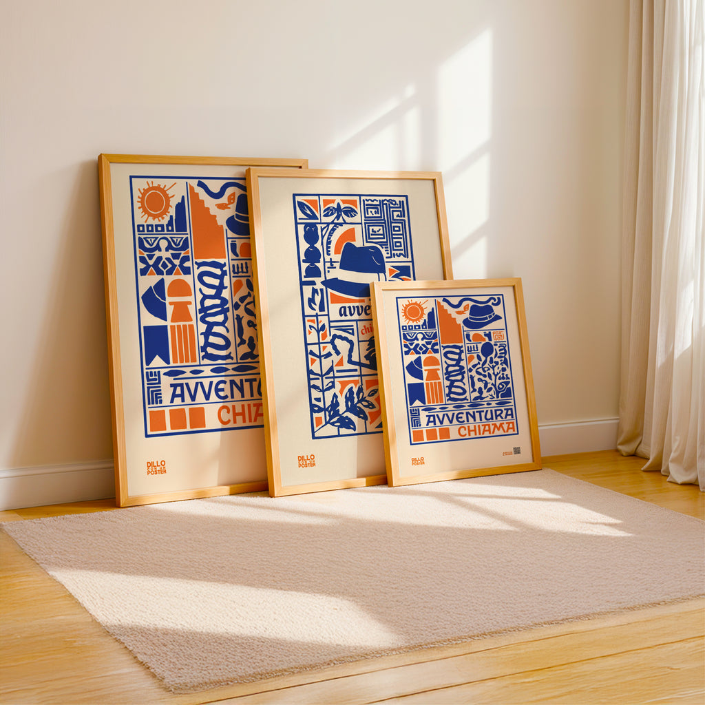 "L’avventura chiama" – Poster Stile Azulejos