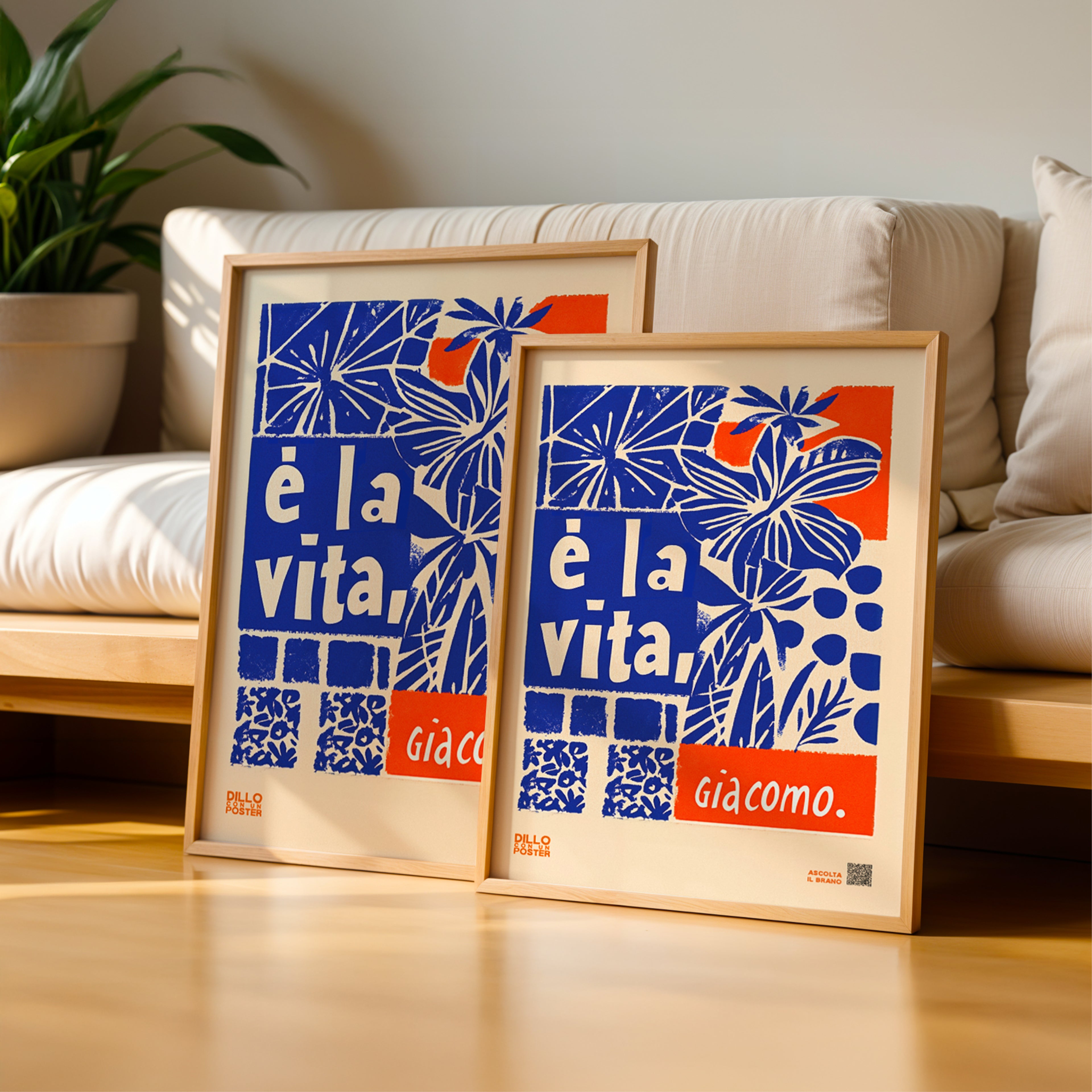 Poster "è la vita, Giacomino" - Poster Stile Azulejos