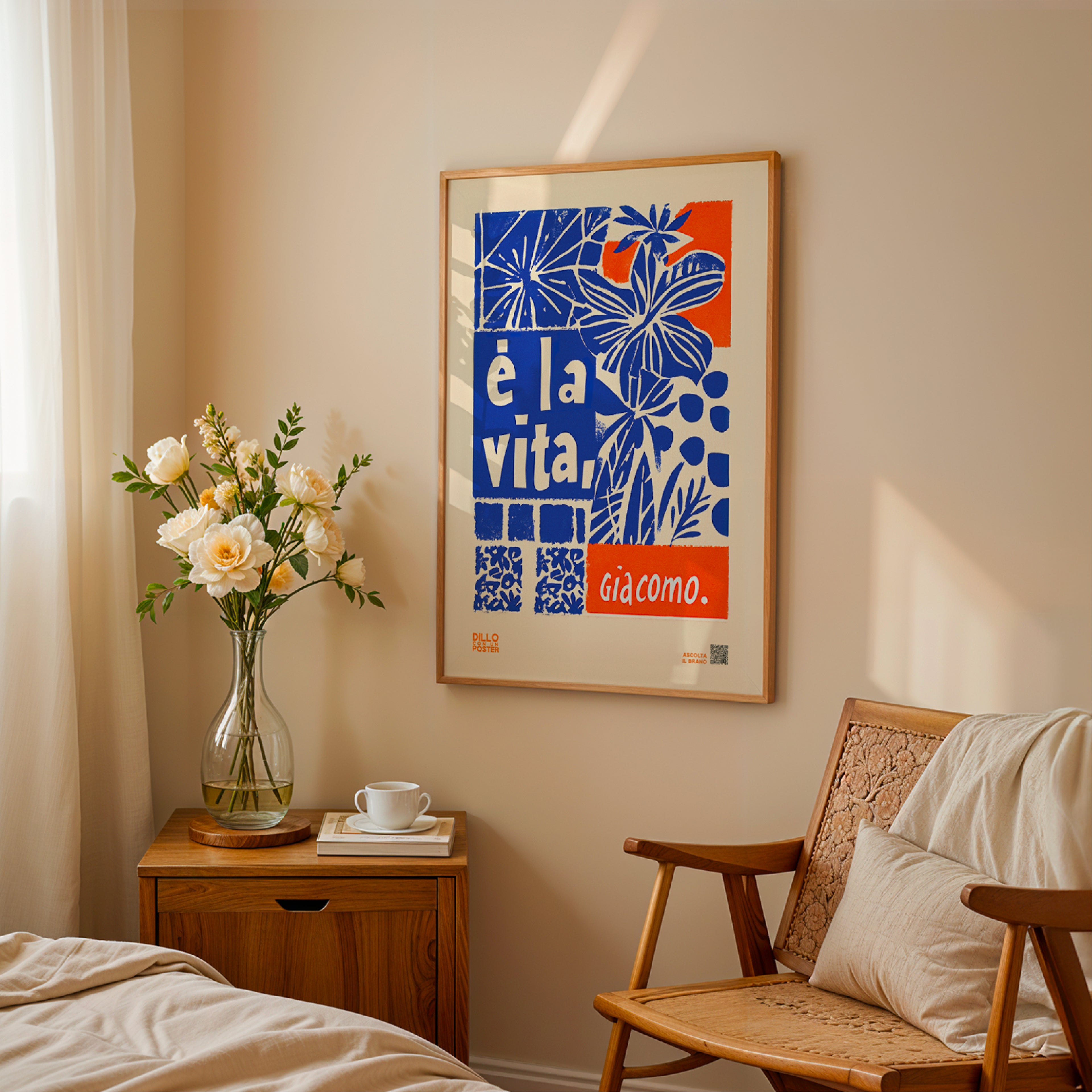 Poster "è la vita, Giacomino" - Poster Stile Azulejos